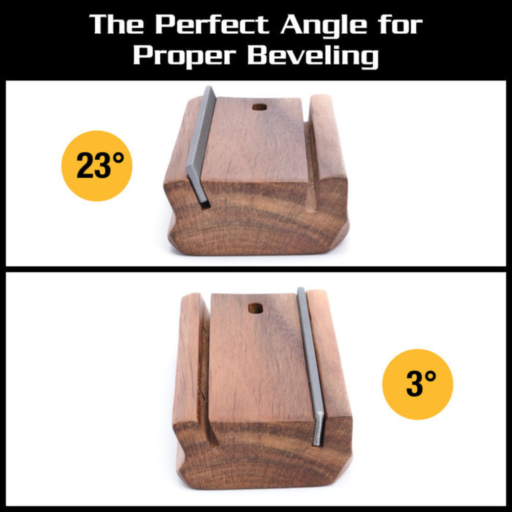 MusicNomad B-FILE Fret Beveling File (B-File) with 23° & 3° File Angles