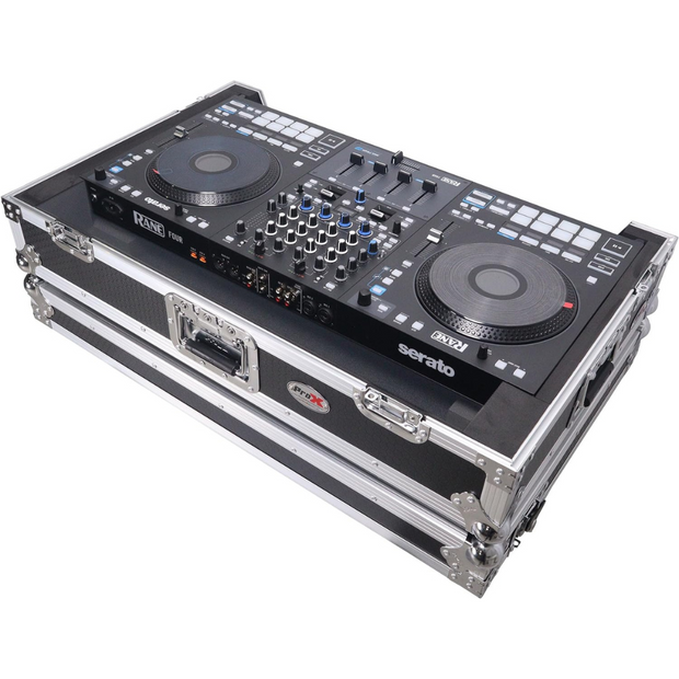 ProX XS-RANEFOUR W ATA Flight Style Road Case For RANE Four DJ Controller w/ 1U Rack Space & Wheels