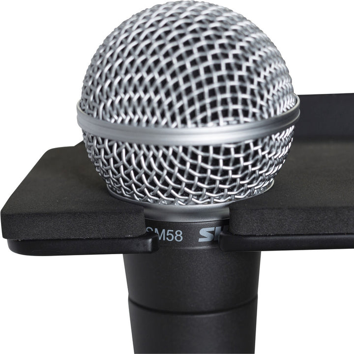 Gator Frameworks Multi Holder Stand-Mount Tray for 4 Handheld Microphones
