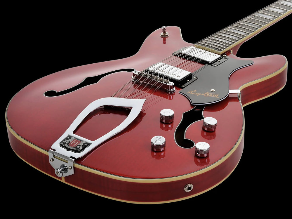 Hagstrom Vidlx12-wct Viking Dlx Electric Guitar - Wild Cherry Trans