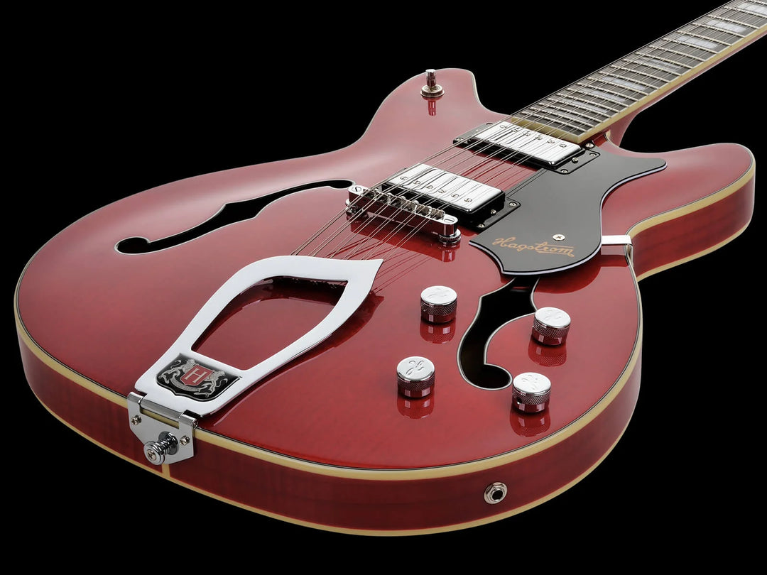 Hagstrom Vidlx12-wct Viking Dlx Electric Guitar - Wild Cherry Trans