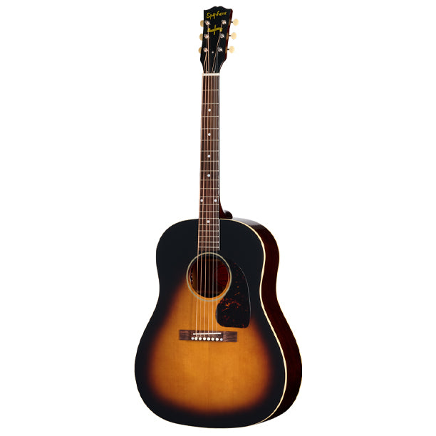 Epiphone 1942 Banner J-45 Reissue Acoustic/Electric Guitar with Hardshell Case - Vintage Sunburst
