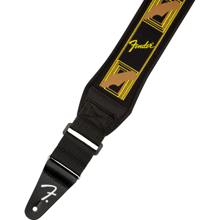 Fender Swell™ Neoprene Strap, Blk/Ylw/Brn Mono, 2.5"