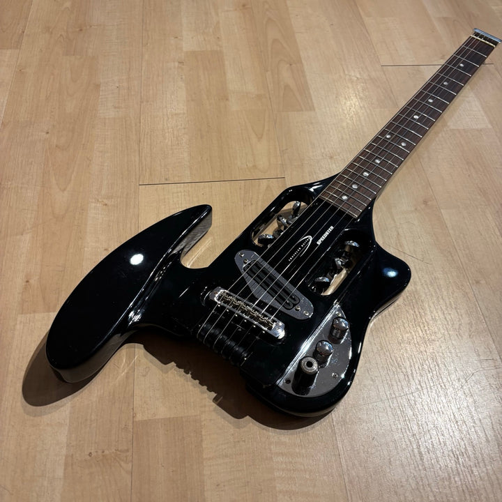 Electric Traveler - Speedster Travel Electric Guitar w/ HB Pickup & Gig Bag (V1 - Black) - USED