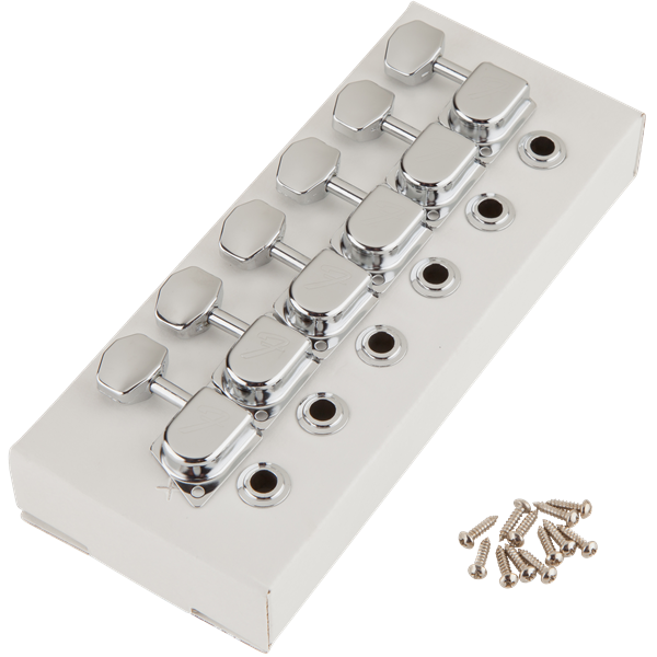 Fender 70s F Style Stratocaster-Telecaster Tuning Machines (Left-Hand) - Chrome