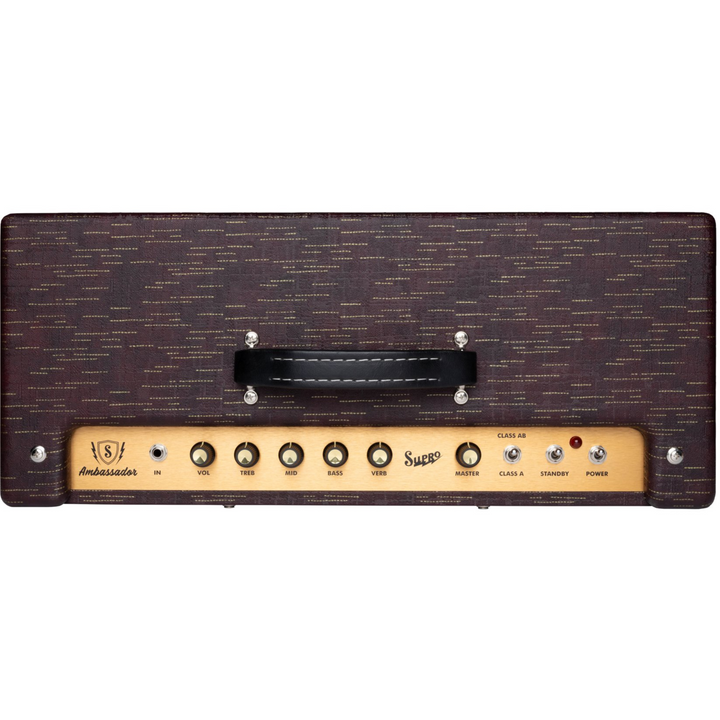Supro 1630RCBUR Ambassador Custom 2 x 10-inch 50-watt Tube Combo Amplifier - Burgundy