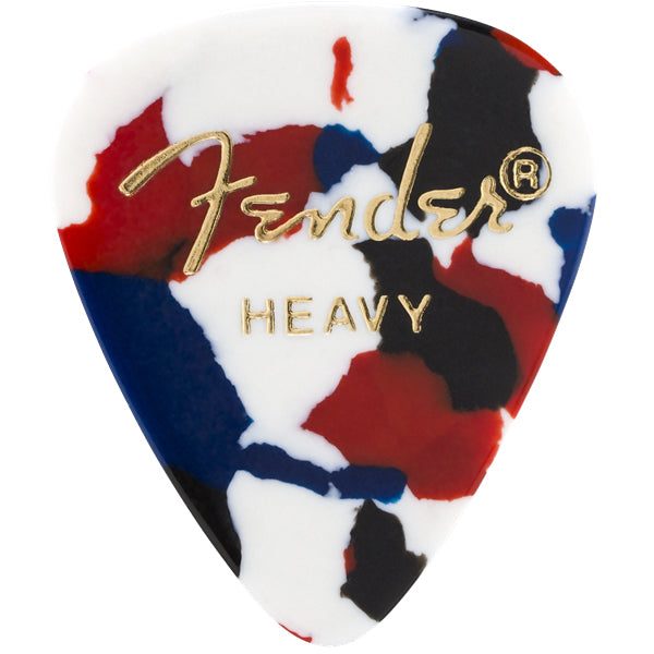 Fender Guitar Pick 351 Shape Classic Celluloid 1 Gross - Confetti - Heavy, 144-Count