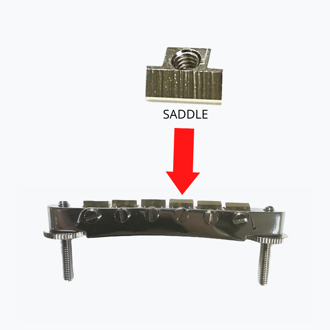 Allparts BP-0535 ABR-style Tunematic Bridge Saddles Nickel