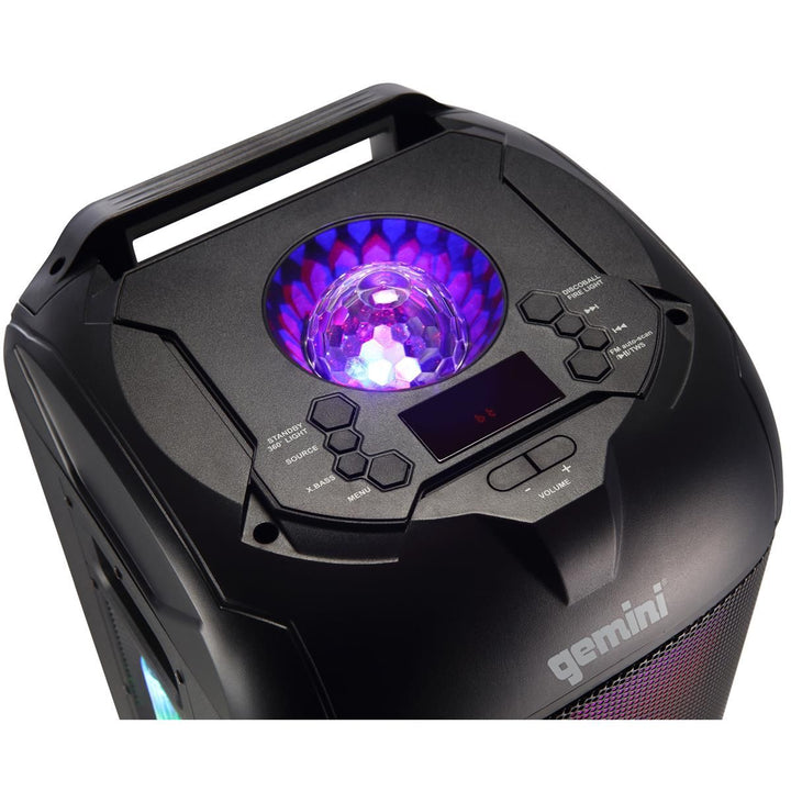 Gemini GPLT-360 360° Portable Bluetooth™ Speaker w/ LED Party Lighting