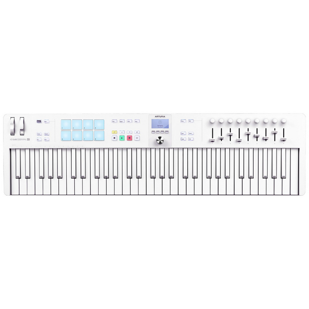 Arturia KEYLABESSENTIAL61MK3AW LTD Feature Packed Easy to Use 61 key controller - Alpine White