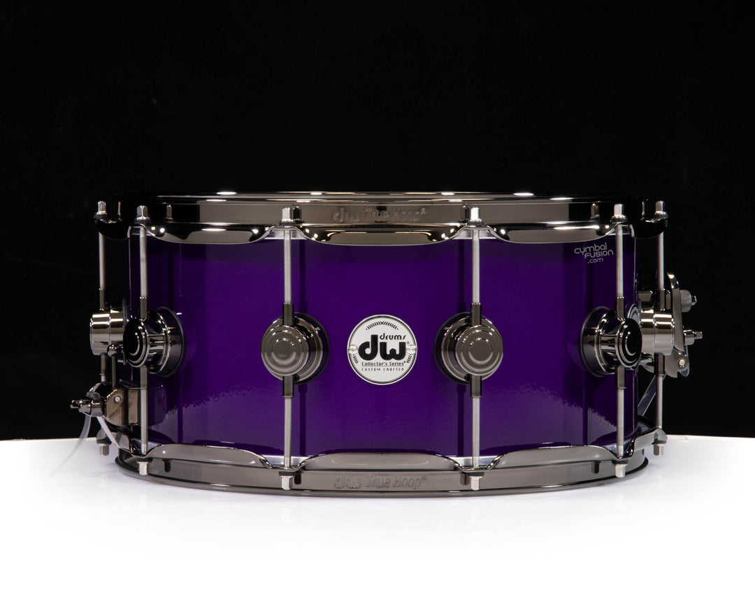 Dw Drpf6514ssbs-c 6.5x14 Limited Cherry Snare Drum - Black Sparkle