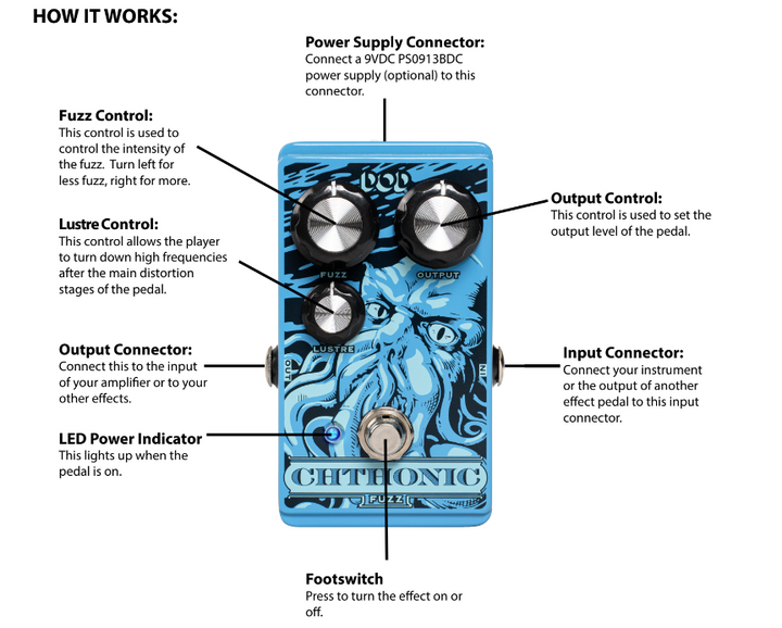 Digitech DOD-CHTHONICFUZZ DOD Chthonic Fuzz Effects Pedal