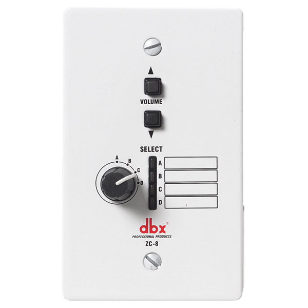 DBX ZC8 Wall-Mounted Zone Controller with Source Selector and Volume Control