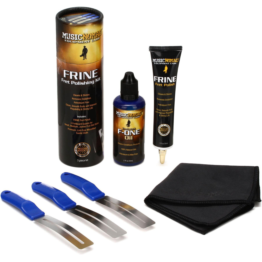 MusicNomad MN144 Total Fretboard Care Kit w/ F-ONE Oil & FRINE Fret Kit