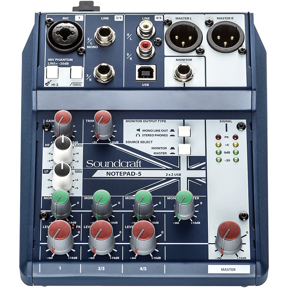 Soundcraft Notepad 5 Desktop Mixer with USB