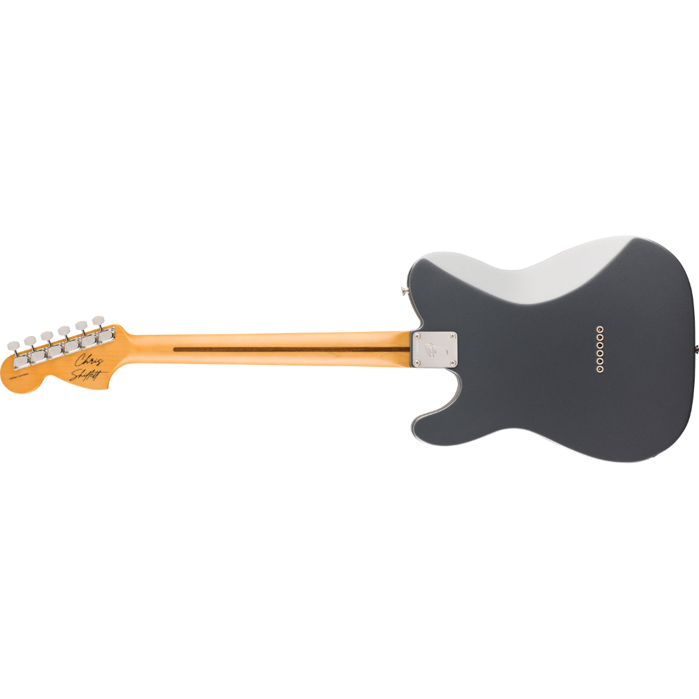 Fender USA Chris Shiflett Cleaver Telecaster Deluxe, Rosewood Fingerboard (Charcoal Frost Metallic) Electric Guitar