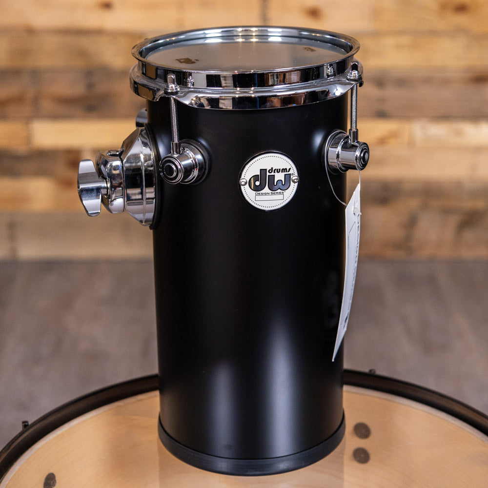 DW Design Series Rata Tom 12x6 Acrylic - Satin Black Acrylic