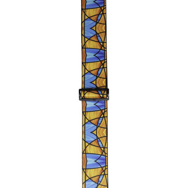 Levy's MP3SG-002 Stained Glass Guitar Strap - Orange and Blue