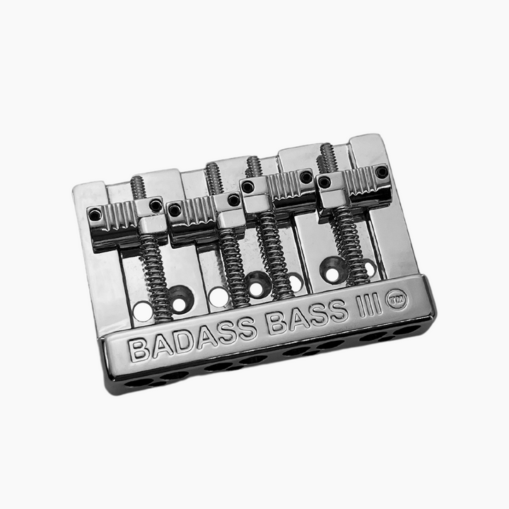 Allparts BB-3343-010 - Leo Quan® Badass III™ 4-String Bass Bridge - Grooved Saddles, Chrome