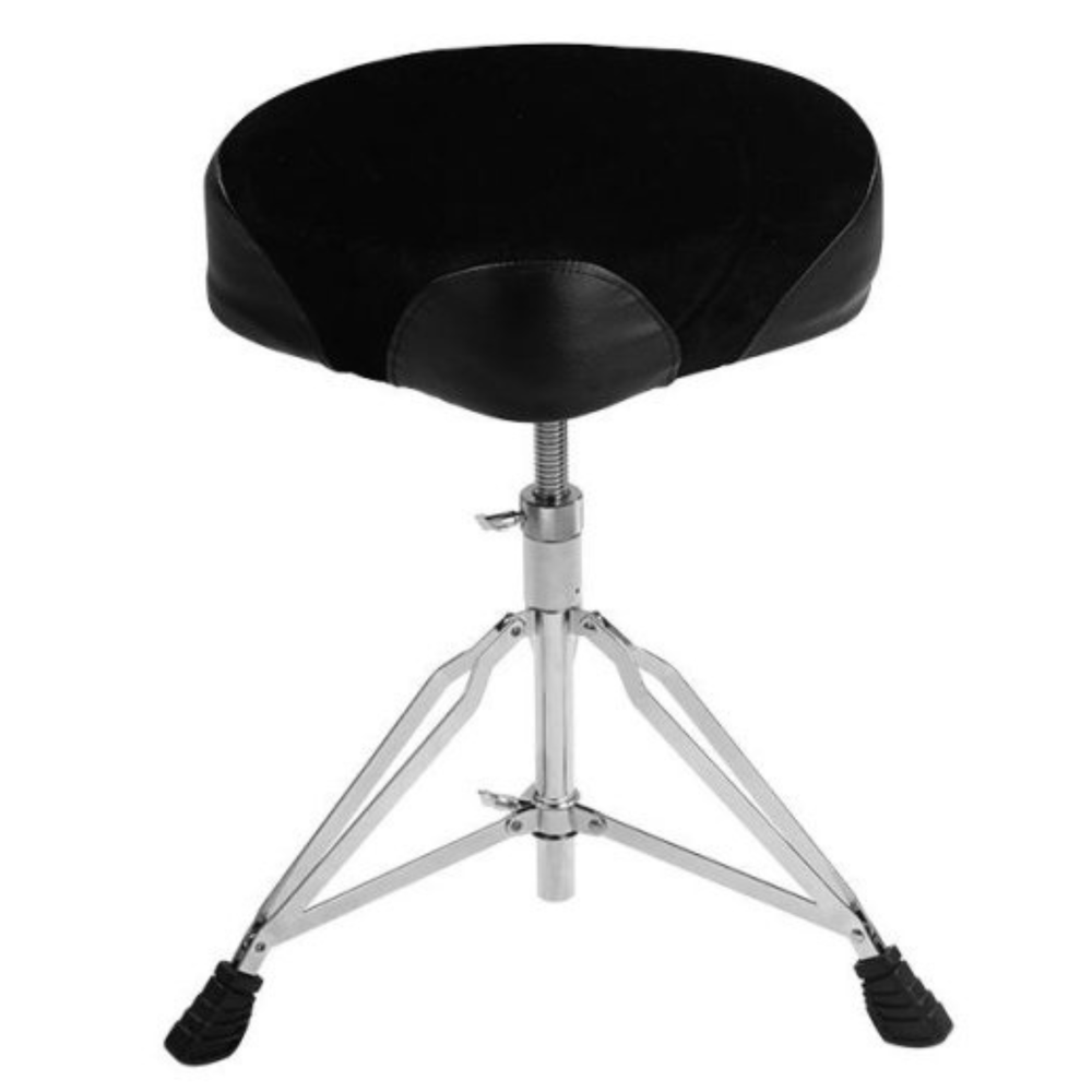 Get ready to rock with comfort using the NUX-DRUMTHRONE, featuring a stylish Motorcycle Style Seat and Tripod Style Legs for stability.
Features:

Motorcycle Style Seating
Tripod Style legs
Height Adjustable Threaded Rod
Collapsible for easy travel

Make every session count with the NUX-DRUMTHRONE - featuring a height adjustable threaded rod and collapsible legs for easy travel. Grab yours now!