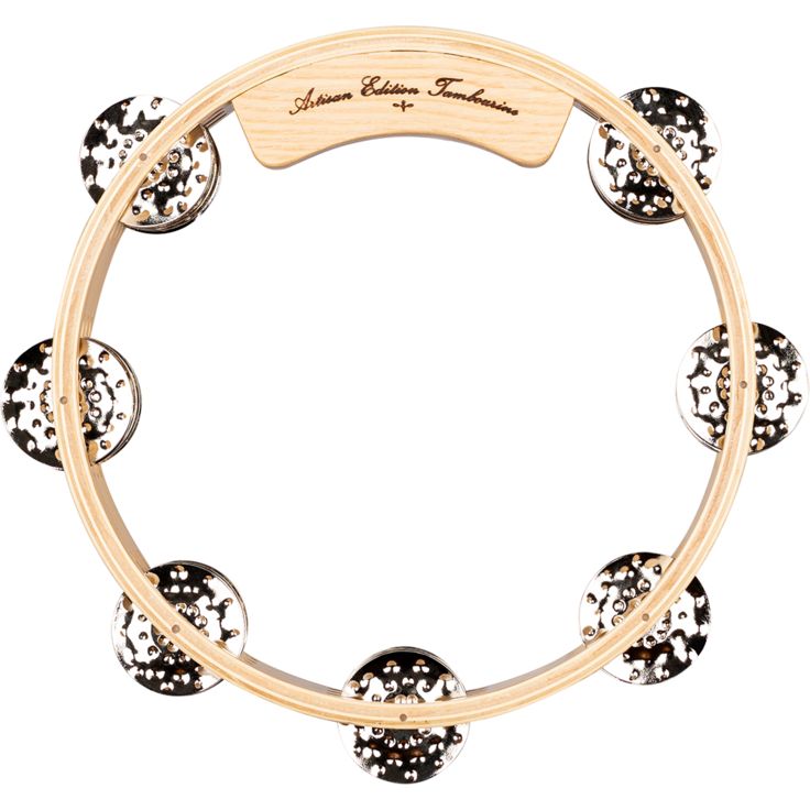 Meinl Percussion 8" Artisan Edition Compact Tambourine Triple row Hammered nickel plated steel jingles