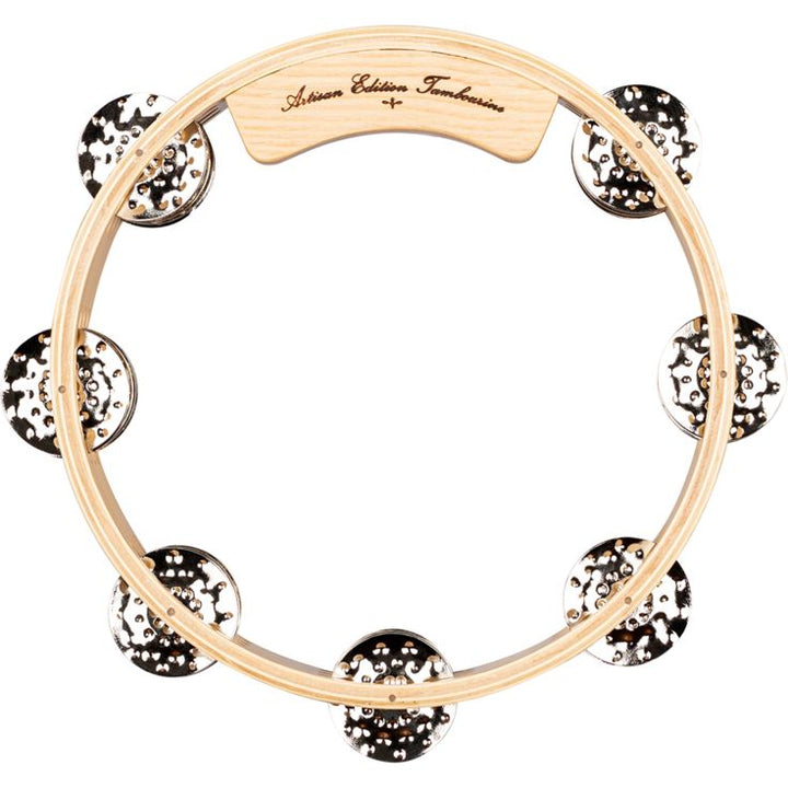 Meinl Percussion 8" Artisan Edition Compact Tambourine Triple row Hammered nickel plated steel jingles