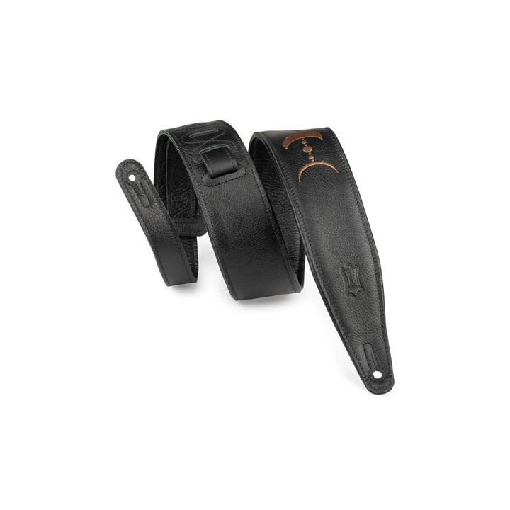Levy's 2.5'' Moon Phase Series Padded Leather Guitar Strap - Brown