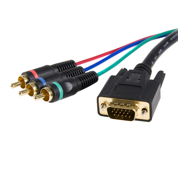 Startech HD15CPNTMM3 3 ft HD15 to Component RCA Breakout Cable Adapter