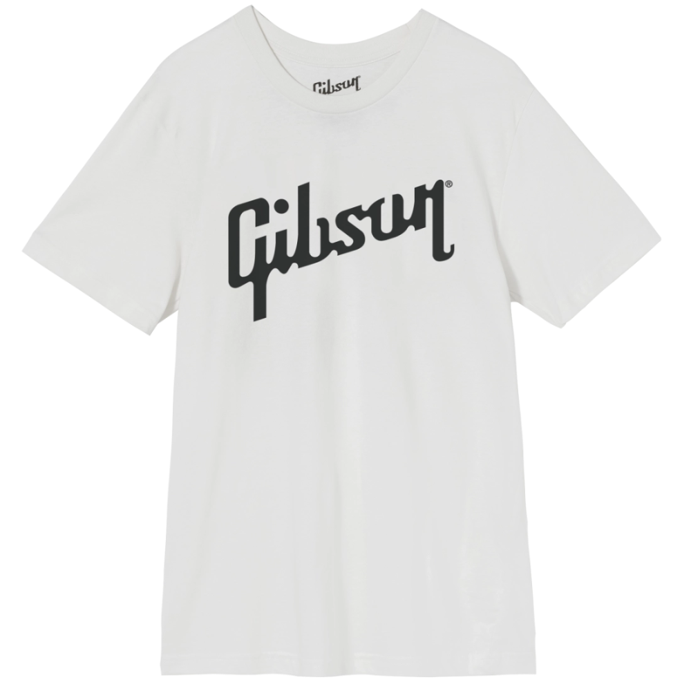 Gibson GTS-LOGO-WHT  Gibson Logo T (White) - S, M, L, XL, XXL, XXXL**