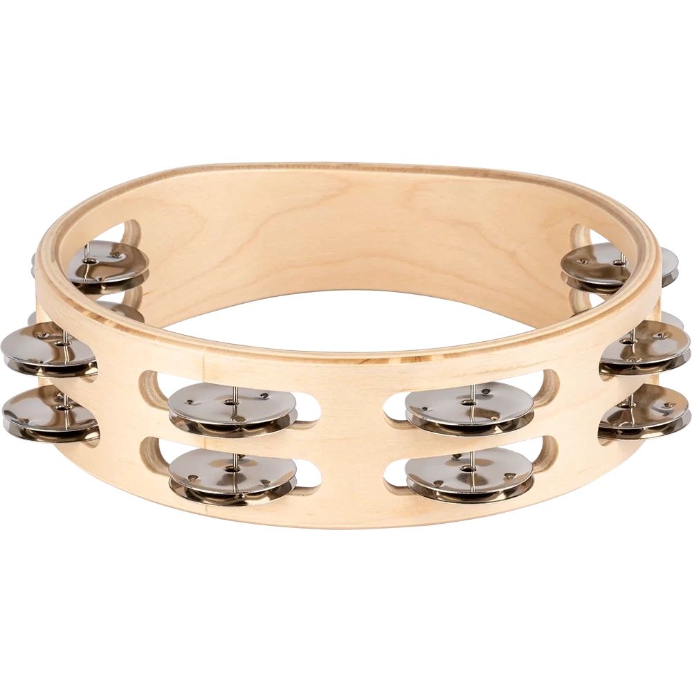 Nino Percussion Double Row Wood Tambourine - 8''