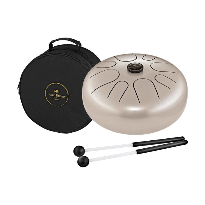 Meinl Sonic Energy G Minor Steel Tongue Drum, Pearl Grey