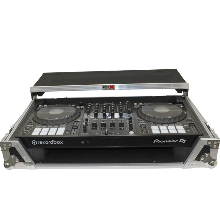 ProX XS-DDJ1000WLT Flight Case for Pioneer DDJ-1000 & DDJ1000SRT Digital Controllers w/ Laptop Shelf & LED Kit