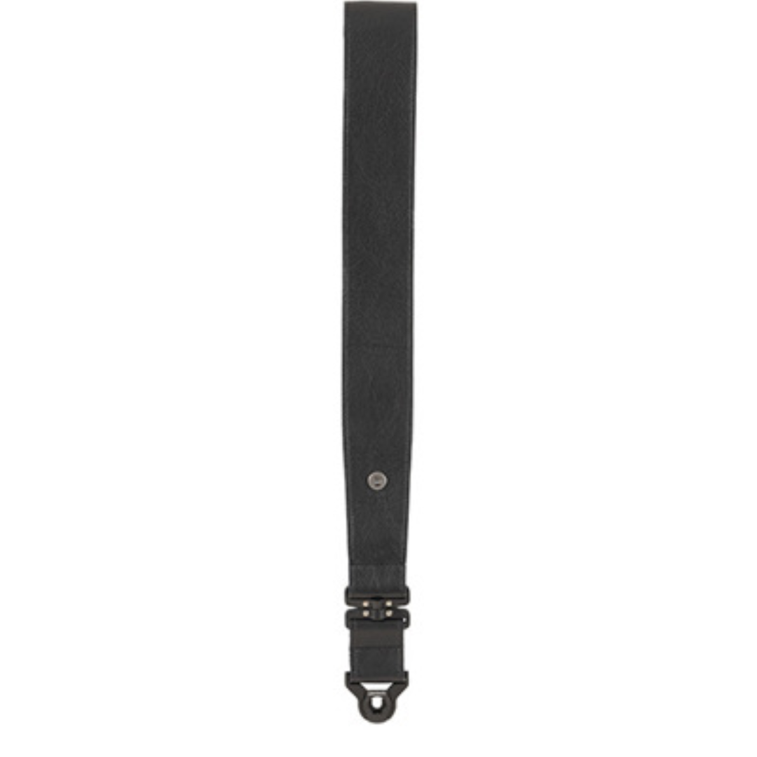 D'Addario 25BALSV00 2.5" Comfort Leather Guitar Strap with Swivel (Black)