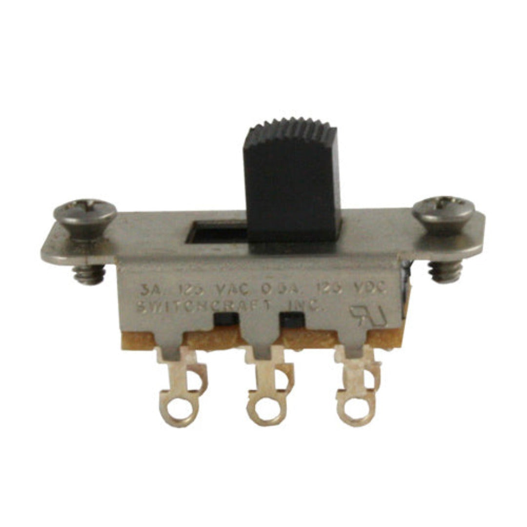 Allparts EP-0260 Switchcraft® On-On Slide Switch for Jazzmaster® and Jaguar® Black knob