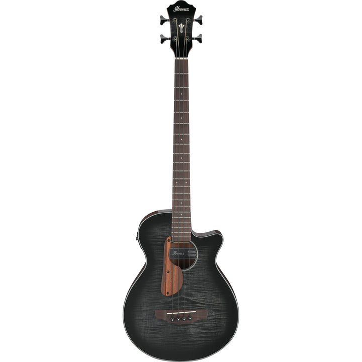 Ibanez AEGB25ETKH Acoustic/Electric Bass  - Transparent Black Sunburst High Gloss, Natural High Gloss Back and Sides