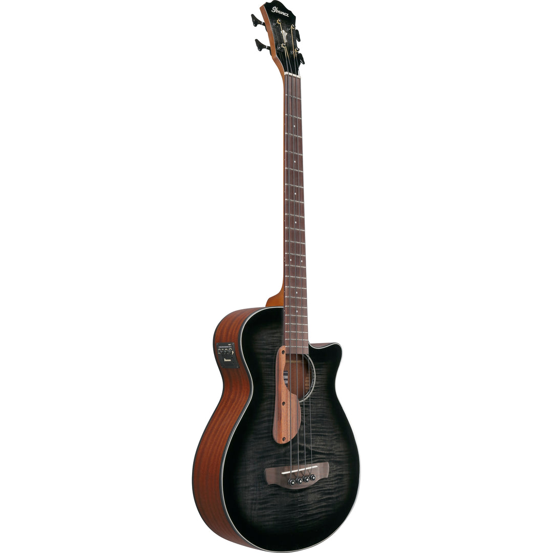 Ibanez AEGB25ETKH Acoustic/Electric Bass  - Transparent Black Sunburst High Gloss, Natural High Gloss Back and Sides