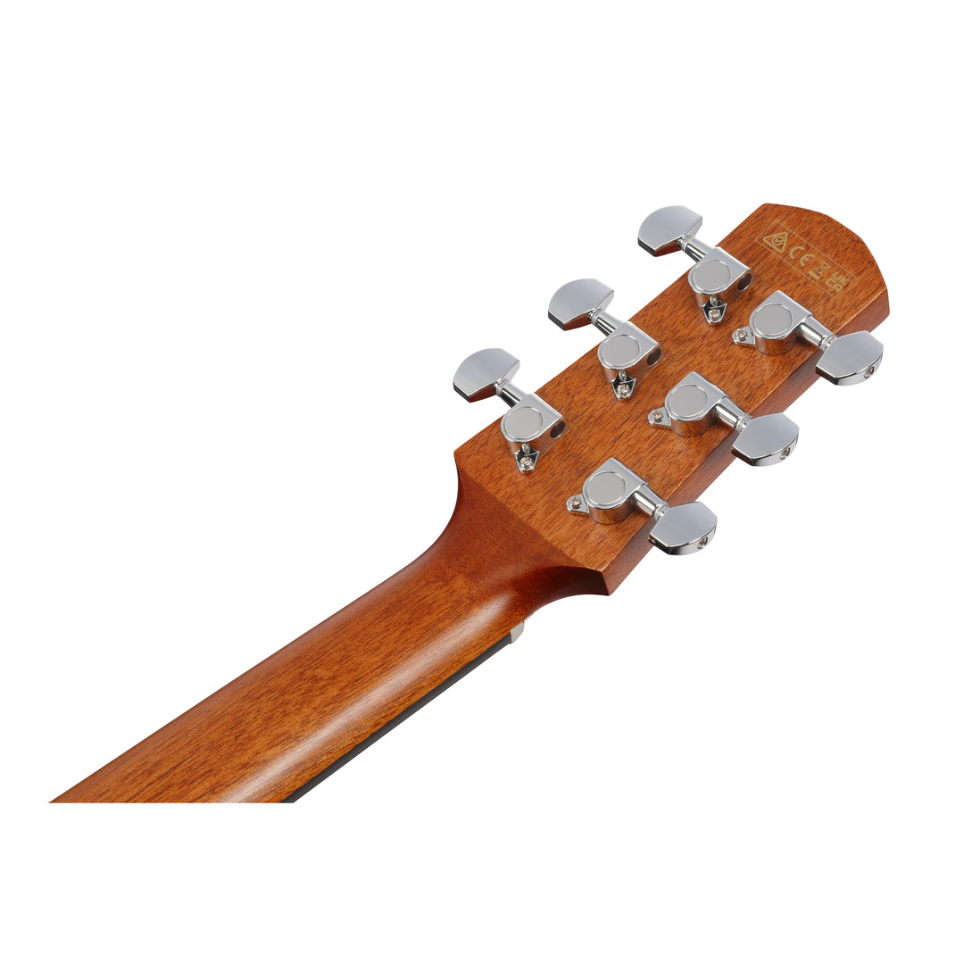 Ibanez AAM50LCEOLB Acoustic/Electric Guitar Left Handed - Open Pore Light Brown Sunburst Top, Natural Open Pore Back and Sides