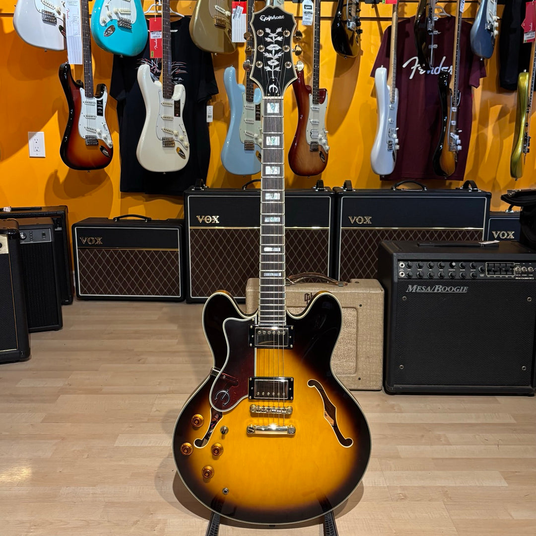 Epiphone - Sheraton II VS Left Handed - Vintage Sunburst  (No Case Or Bag - 2008)  - USED
