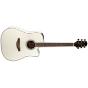 Takamine GD37CE-PW Dreadnought Solid Spruce Top – Pearl White Finish TP-3G preamp Gig bag included