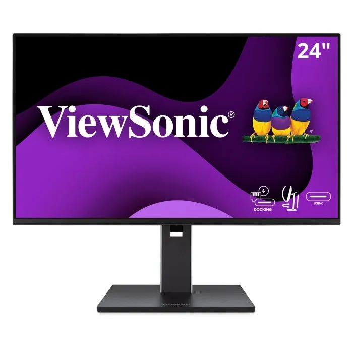 Viewsonic VG2458 24" IPS Docking Monitor  1080p, USB-C 100W, RJ45, Daisy Chain