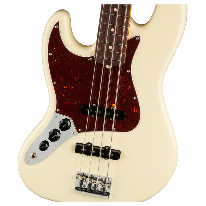 Fender American Professional II Jazz Bass (Olympic White) Left-Handed, Electric Bass Guitar