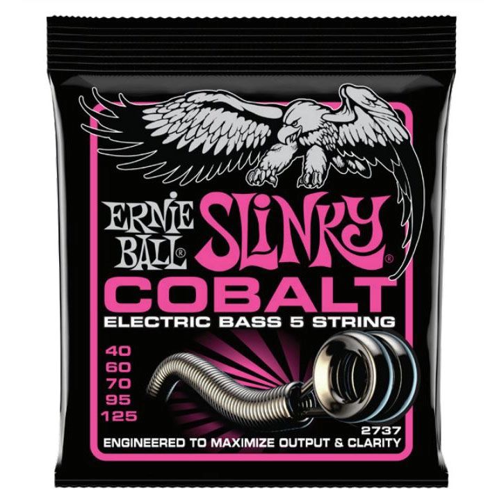 Ernie Ball Cobalt Super Slinky 5-String Bass Guitar Strings - 40-125