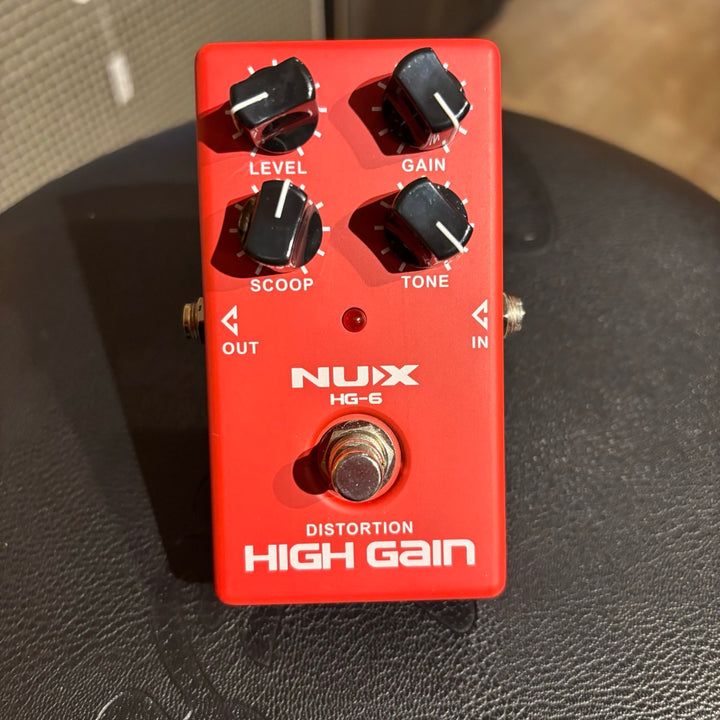 NUX- HG-6 Analog High Gain Distortion Pedal w/ Box & User Guide- USED