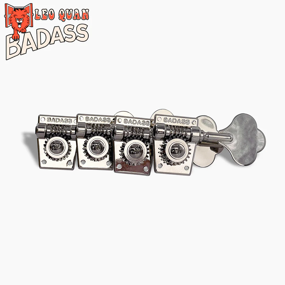 Allparts TK-7817-001 Leo Quan® Badass OGT™ Bass Keys - Open Gear Small Post - 4-in-line set, Nickel
