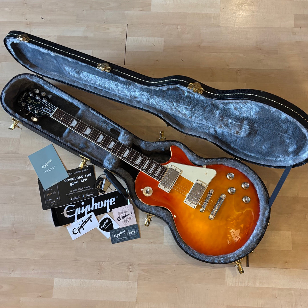 Epiphone - Les Paul STD Quilted Top Faded Cherry Burst w/ HD Case (2022) - USED