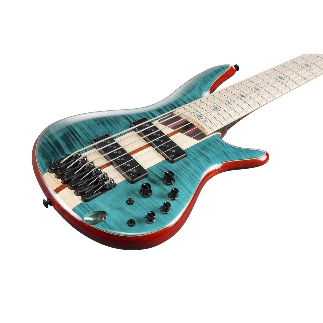 Ibanez SR Premium 6-String Bass Guitar (Caribbean Green Low Gloss)