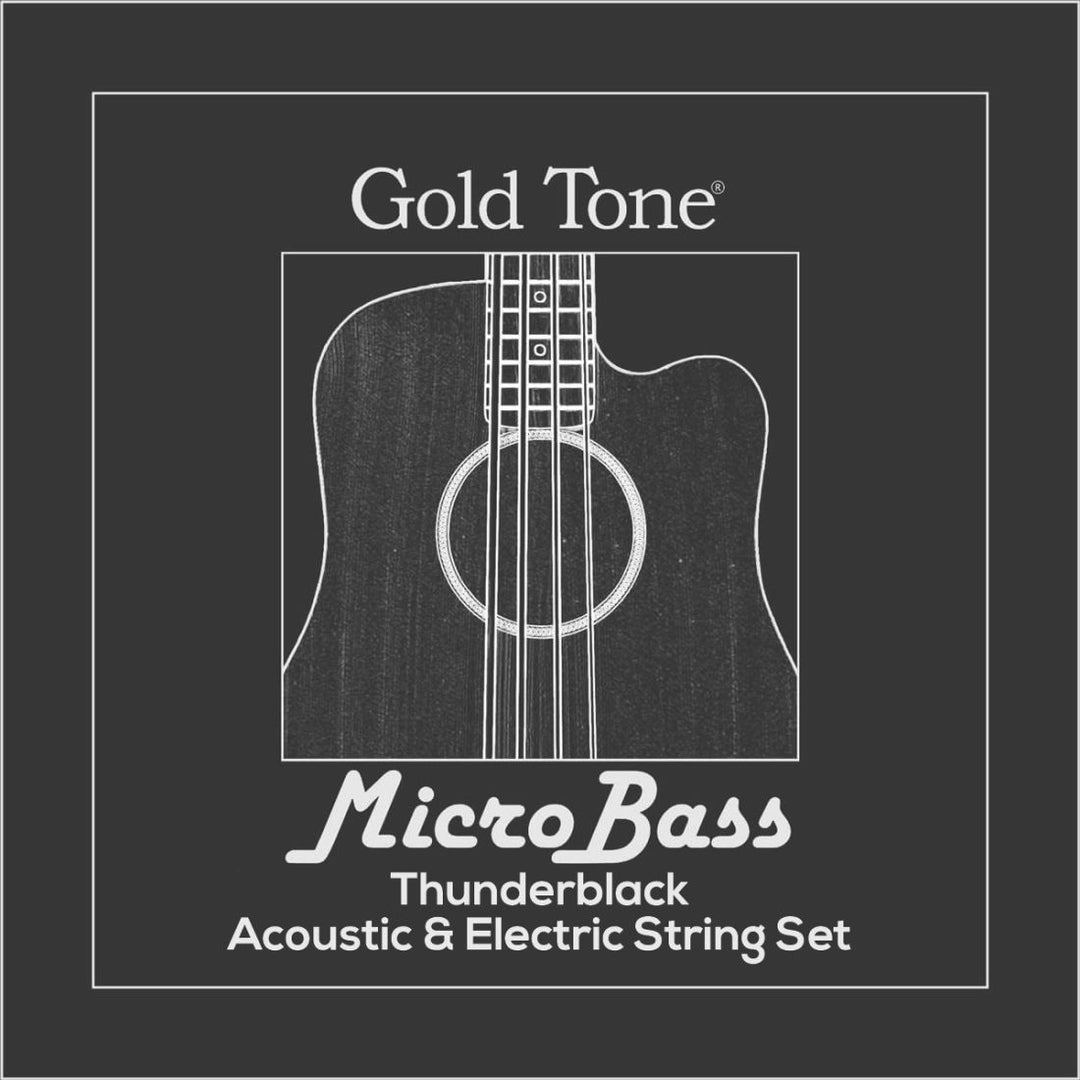 Gold Tone MBS-BL MicroBass Thunderblack Rubber/Polymer String Set