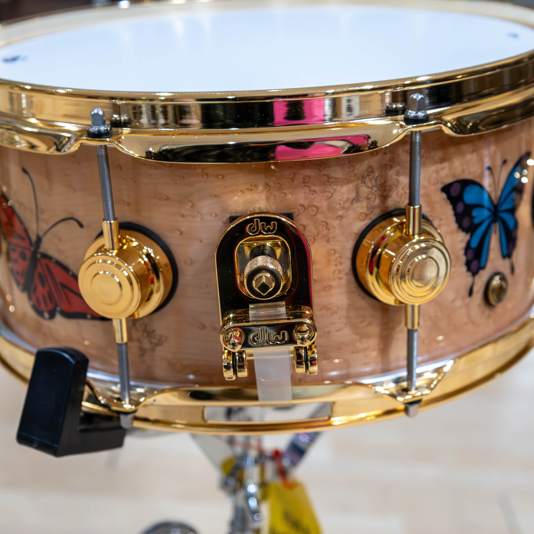 DW DREX5513SSG-SE Sheila E. Collector’s Series ICON Snare, 5.5 x 13" - Birdseye Maple
