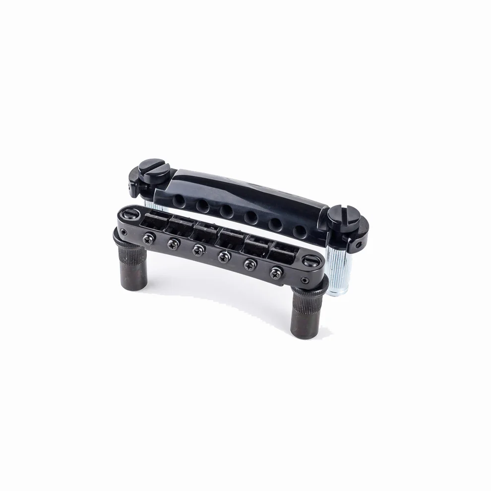 Allparts GB-0529-003 TonePros LPM02-B Metric Tuneomatic/Tailpiece set, large post, Black