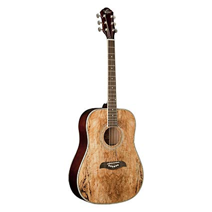 Oscar Schmidt OG2SM-A Acoustic Guitar Dreadnought Spalted Maple